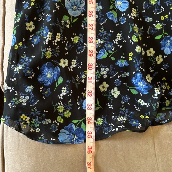 BANANA REPUBLIC. Chic, Long-Sleeve, Black & Blue Floral Dress. Size S. L… - Picture 11 of 11